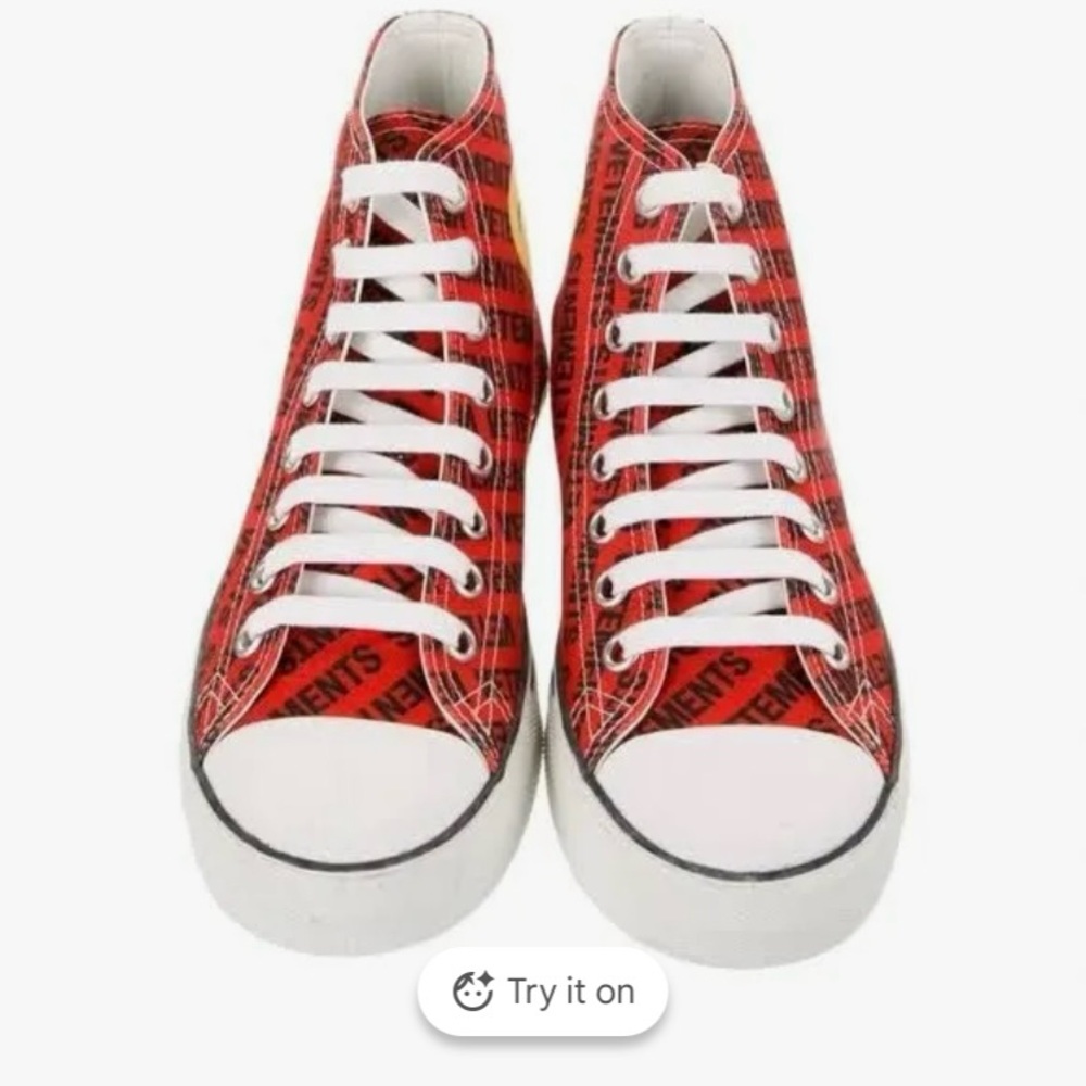 Vetements Red Logo NIB logo High-Top Athletic Sneakers